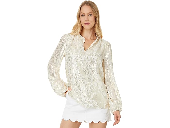 Giana Long Sleeve Silk Top - Image 4