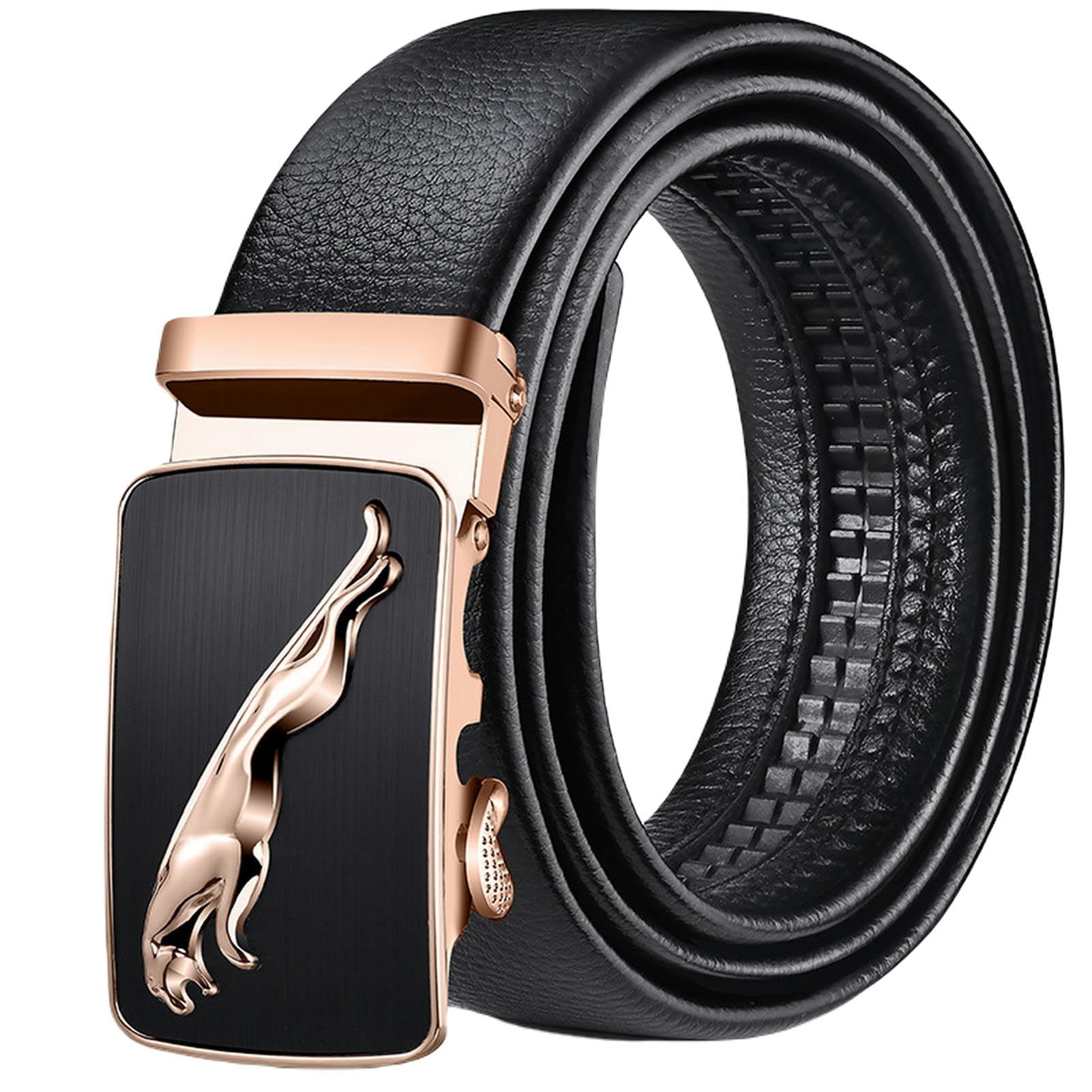 Ceinture Homme Cuir Ceinture pour Hommes en Cuir Souple avec Auto-Boucle Décontracté Et Polyvalent pour Les Jeans
