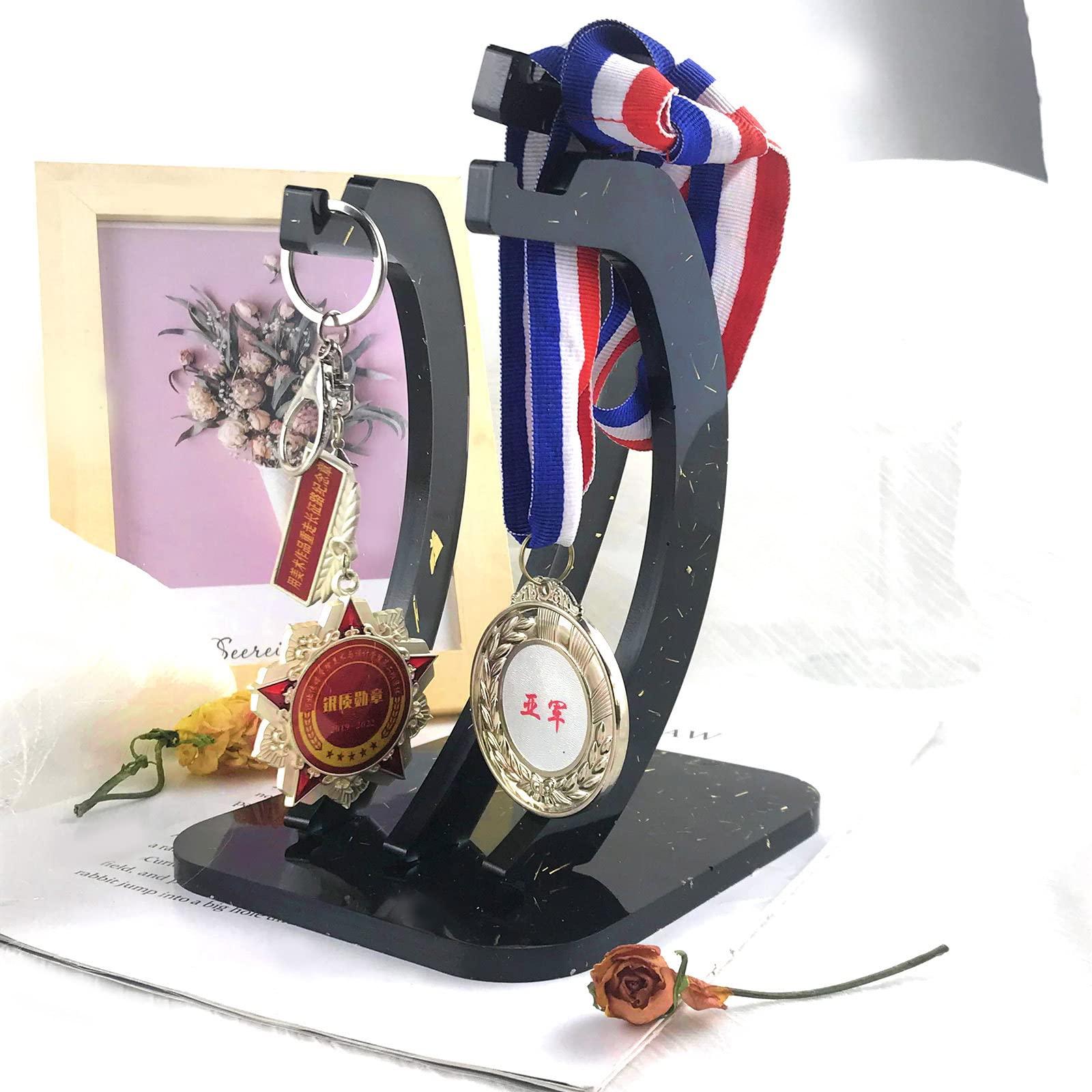 Ralondbey Epoxidharz-Form, Medaillenhalter, Tropfkleberform, Wettbewerb, Medaillen-Display, Schreibtisch-Aufbewahrung, Medaillen-Organizer, Silikonform mit Basisform, Silikonformen für Harzguss Küche, Haushalt & Wohnen