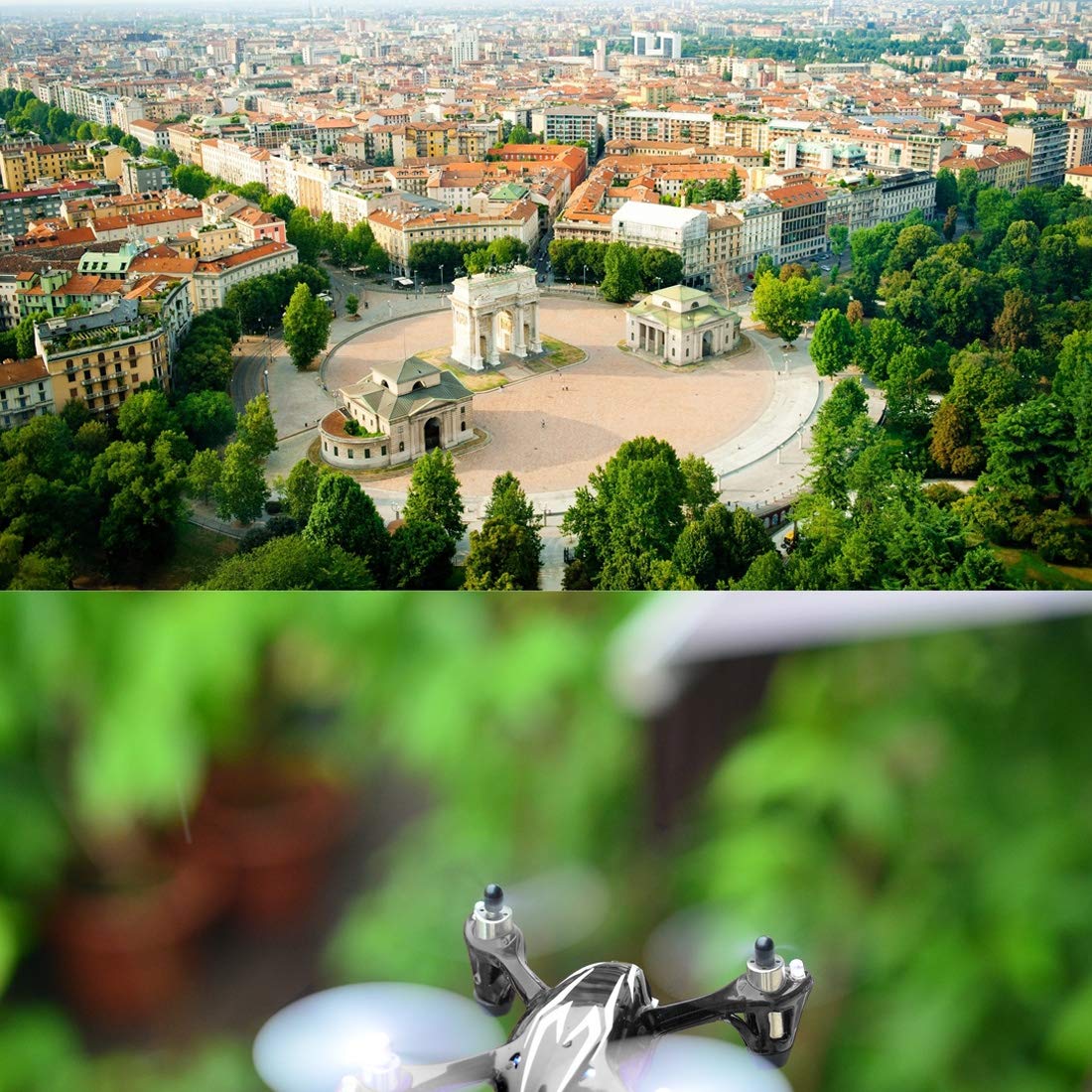 Hubsan X4 Plus H107P Indoor Outdoor Tragbare Mini Quadrocopter 4CH Headless Höhenmodus RC Quadrocopter Drohnen mit LED-Licht (Farbe : Black)