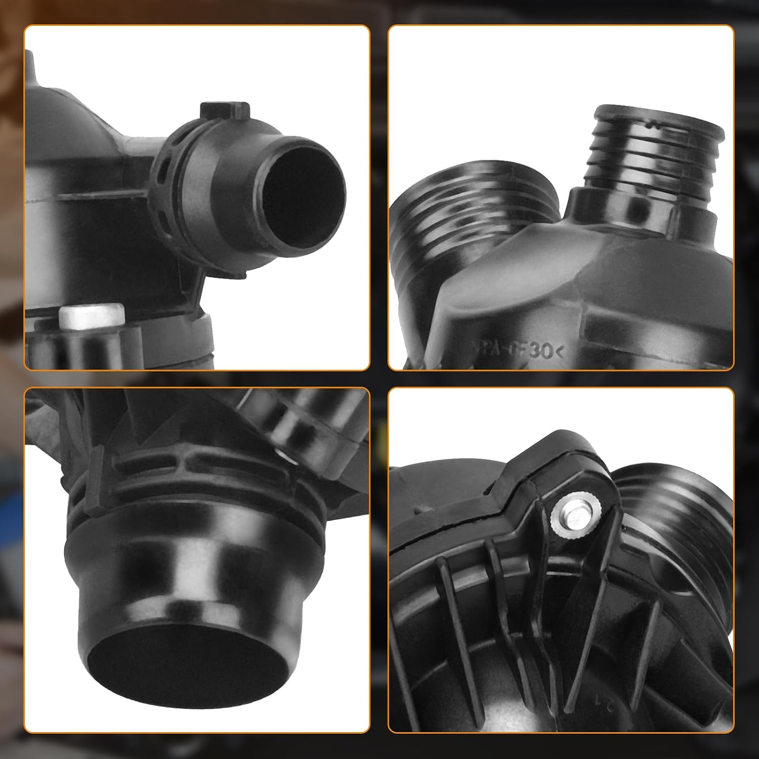 Thermostat Housing 11537549476 11537536655 for 2008-2010 for BMW 128i, 2008-2010 for BMW 135i, 2007-2011 for BMW 328i, 2010-2011 for BMW 328i xDrive, 2007-2008 for BMW 328xi, 2006 for BMW 330i