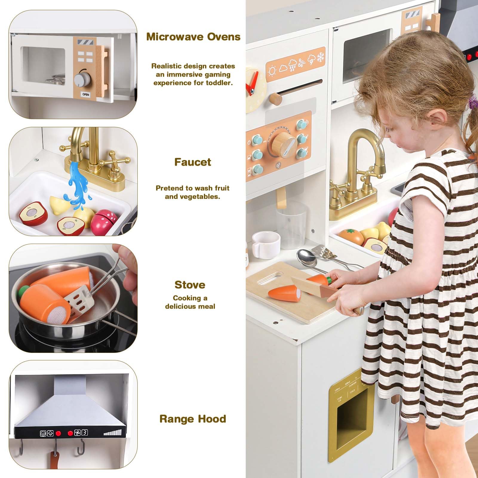 FRCOLOR Plaque Cuisson Portable Avec Sons Et Lumières - Jeu Cuisine Réaliste Pour Enfants
