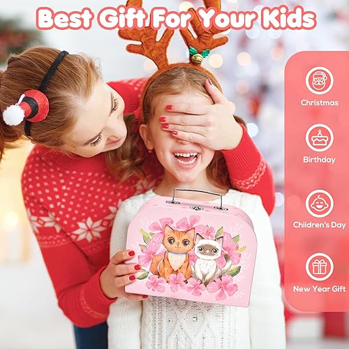 Miniatura 6 de KIEUIENK Juego de fiesta de té para niñas pequeñas 50 piezas de juguetes de fiesta de té para niños pequeños de 3 a 8 años de edad, juego de té de