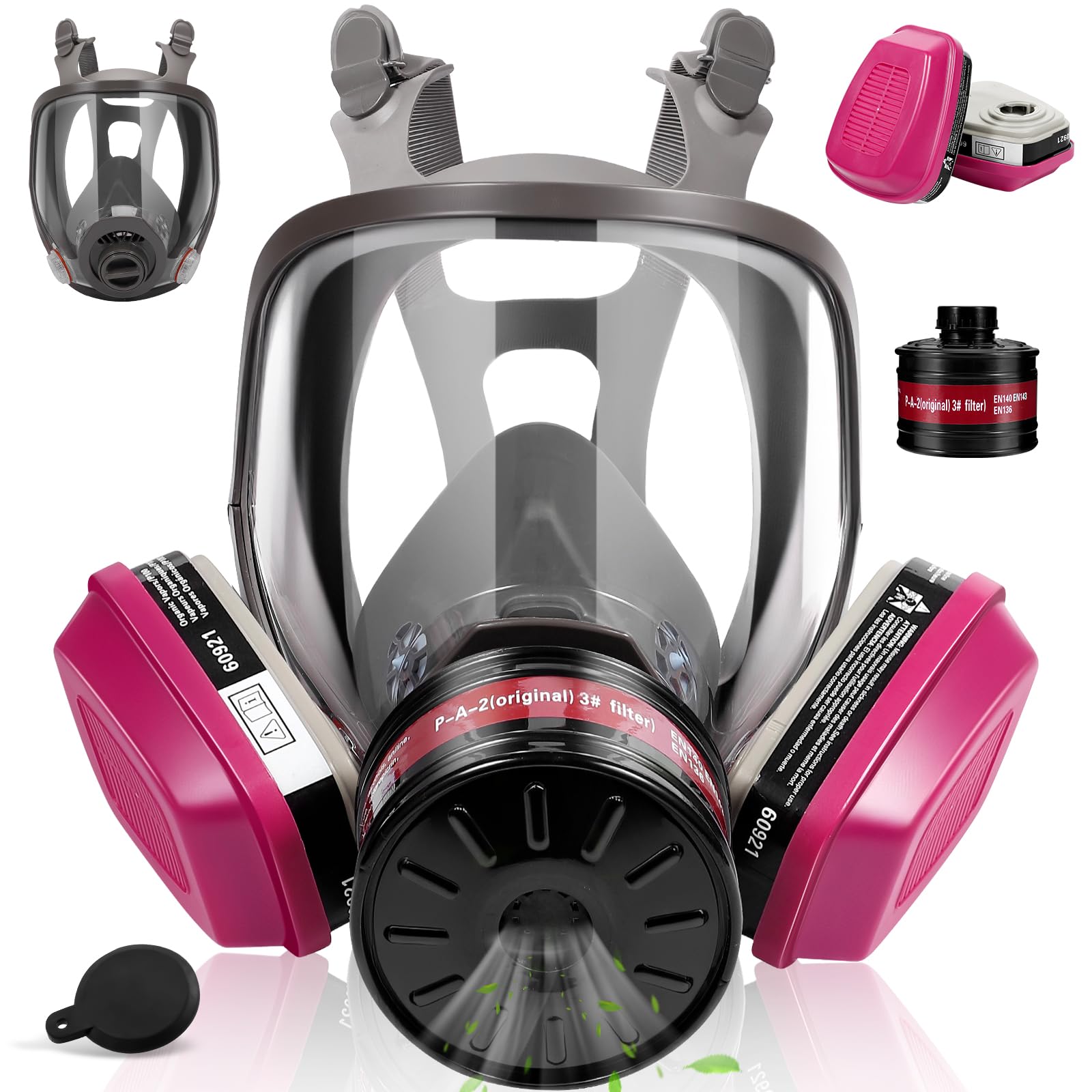 SFBOSF Respirator Mask, Reusable Face Respirators with Filters, Gas Masks Against Chemicals/Organic Vapor/Formaldehyde