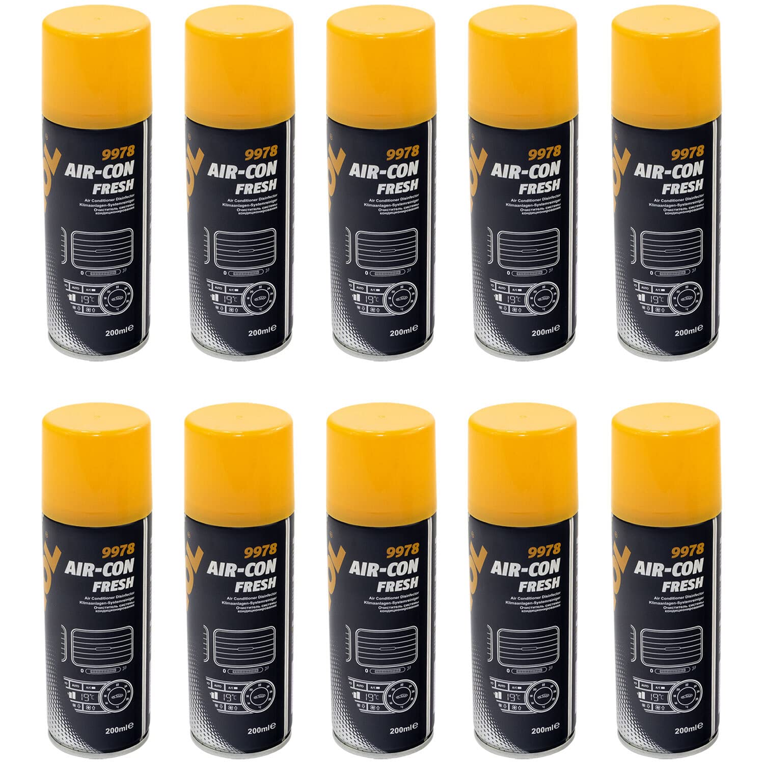 Klimaanlagen Desinfektion Air Con Fresh MANNOL 10 X 200 ml