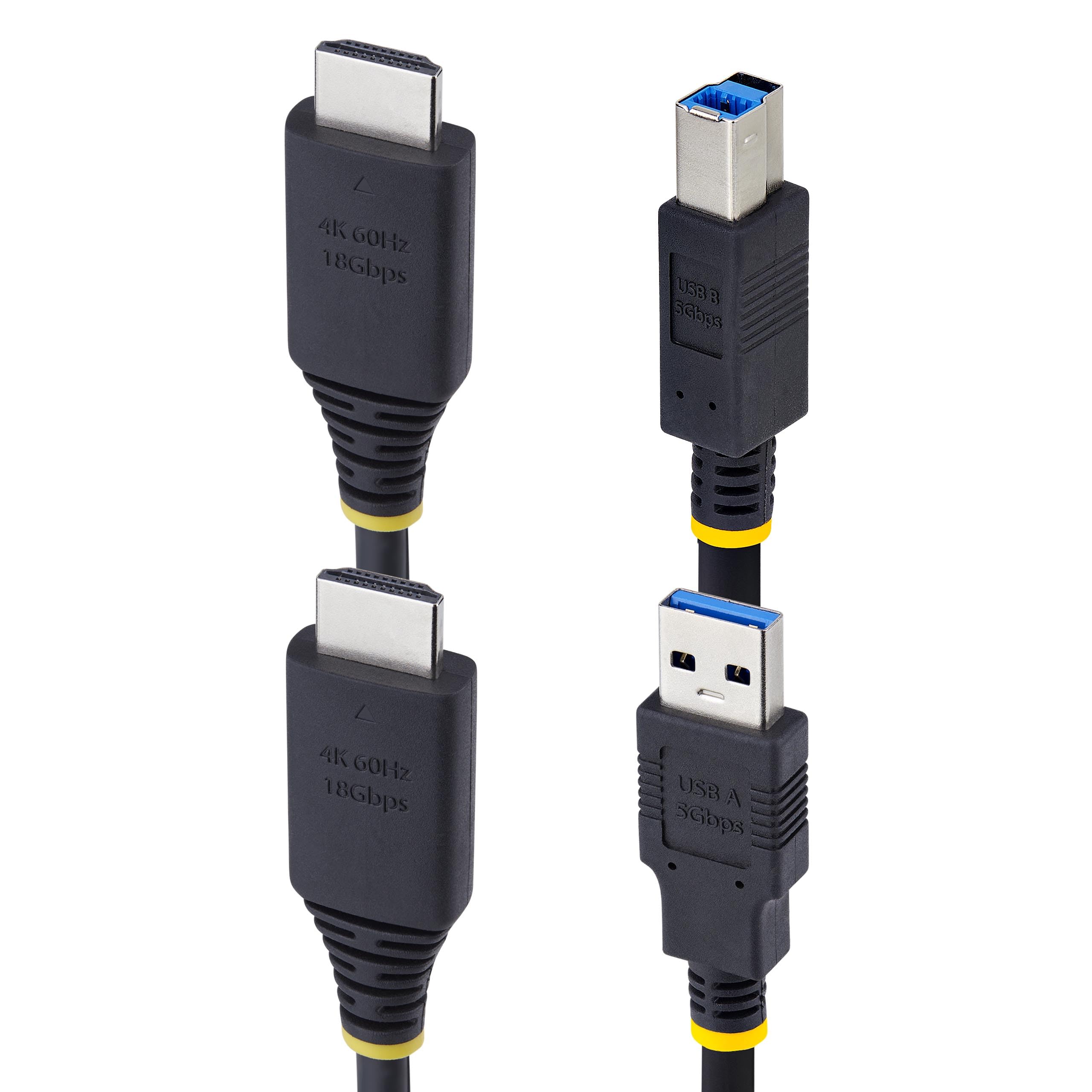 StarTech Câble KVM HDMI 1, 8m, USB 5Gbps, 4K 60Hz (HU1226-KVM-CABLE) | Station d'accueil KVM, Dock, Commutateur KVM, Compatibilité universelle