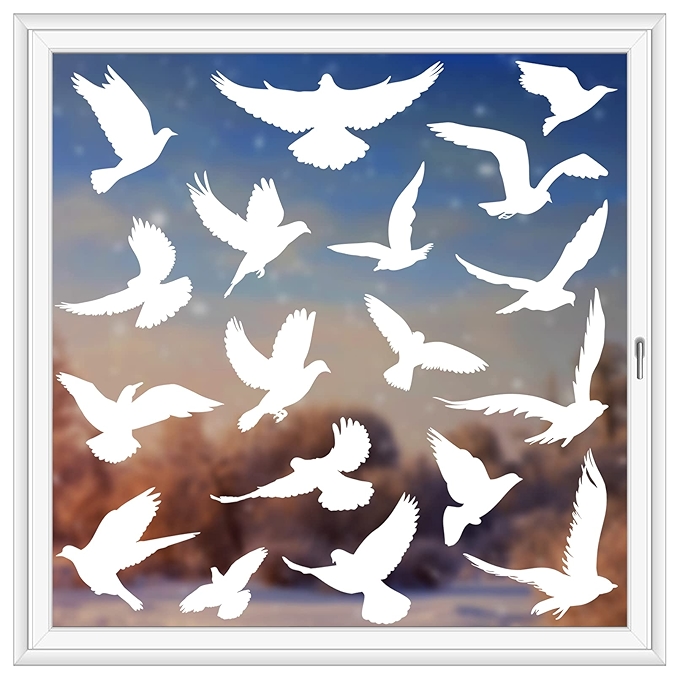 KOCOVIMI 防撞窗户贴纸，保护鸟类避免撞击窗户