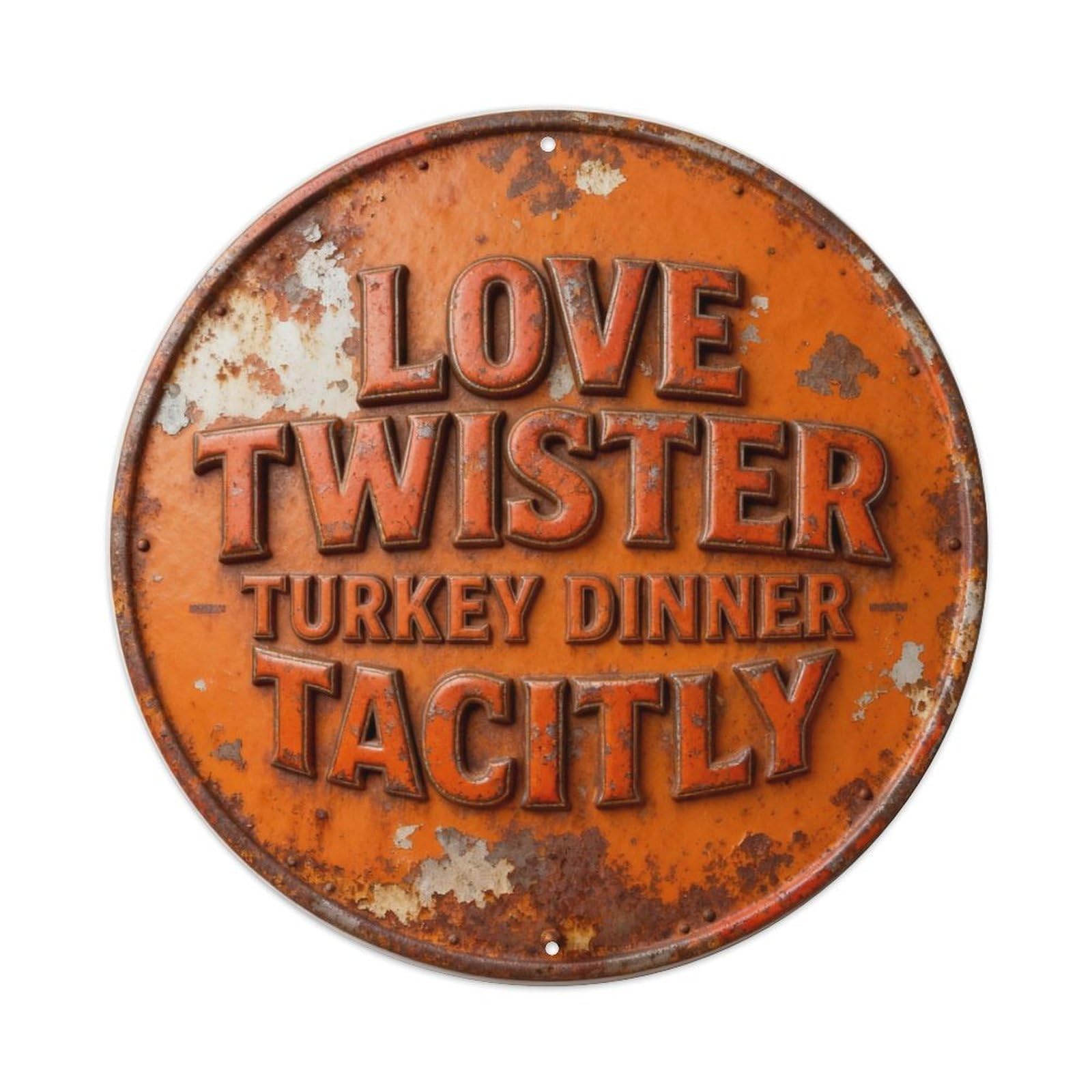 THANKSGIVING TURKEY DINNER GRATEFUL HEART Metal Tin Sign Plaque