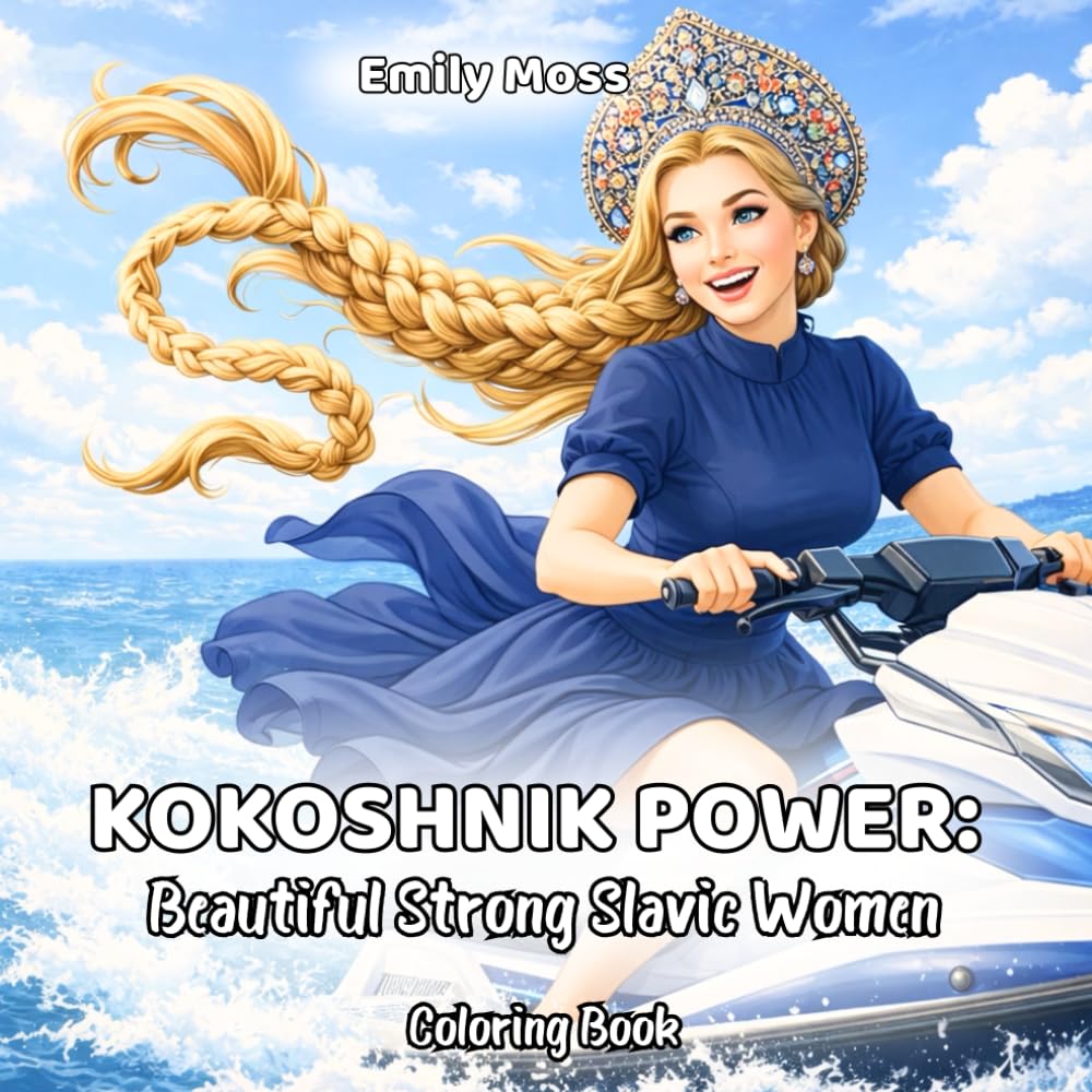 Kokoshnik Power: Beautiful Strong Slavic Women Coloring Book: A Fantasy-Inspired Adult Coloring Book Featuring Russian, Slavic & Eastern European Goddesses, Heroines and Modern Warrior Women