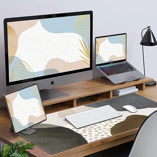 Miniatura 8 de HAOCOO Tapete de escritorio, alfombrilla de escritorio para computadora, alfombrilla de mouse grande para escritorio, alfombrilla de mouse para