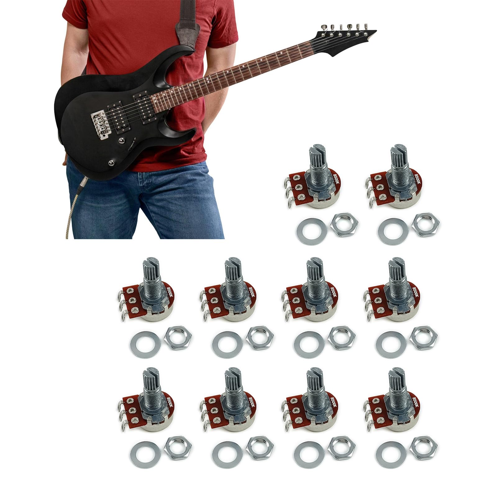 Amazon | ギザギザのスプリットシャフト付きギターテーパー