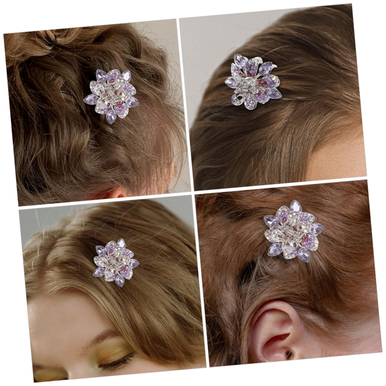 Didiseaon 10 Piezas pinza de diamante hair clips horquillas moño pinza de pelo flequillo pinzas de cabello accesorios para el cabello para niños pinzas para el pelo mini sombrerería Arrojar