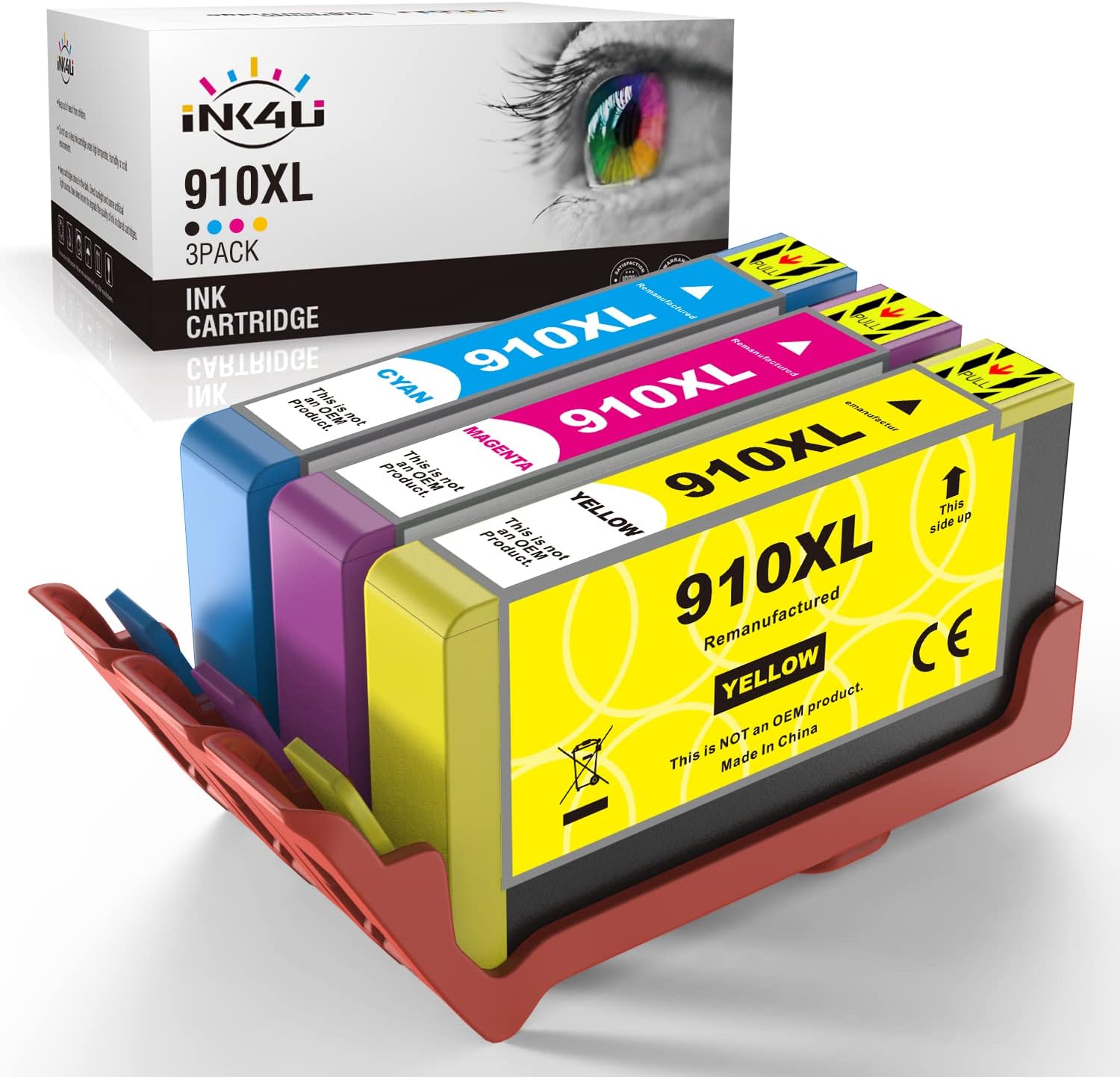 INK4U Compatible 910XL Ink Cartridges Replacement for HP
