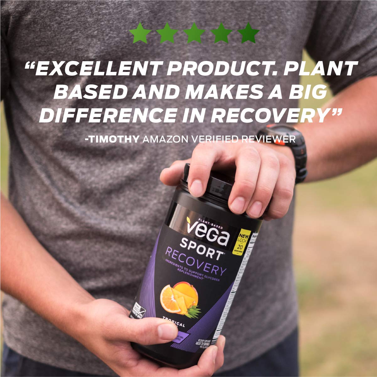 Vega Sport Recovery, Apple Berry, Post Workout Recovery Drink for Women