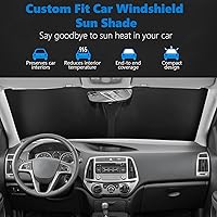 Vista 5 de Parasol para parabrisas compatible con Toyota Tundra 2022-2025, ajuste personalizado, plegable, protección contra el calor, bloquea los rayos UV