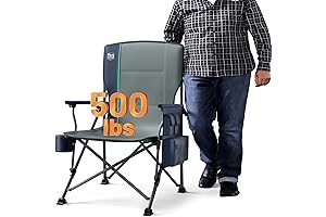 TIMBER RIDGE Heavy Duty Camping Chair: Oversized Comfort for Heavy Individuals