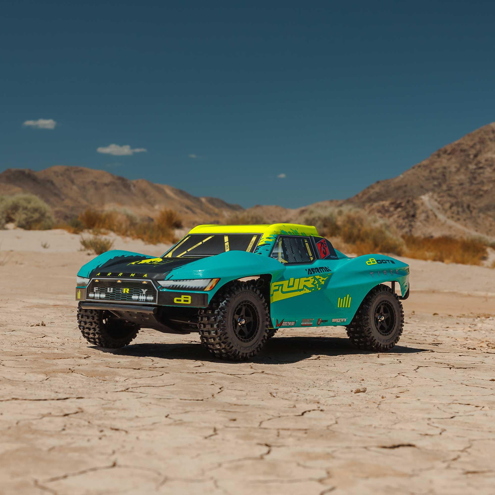 ARRMA 1/10 Fury 223S DSC 2WD RTR Brushless Short Course Truck, Green