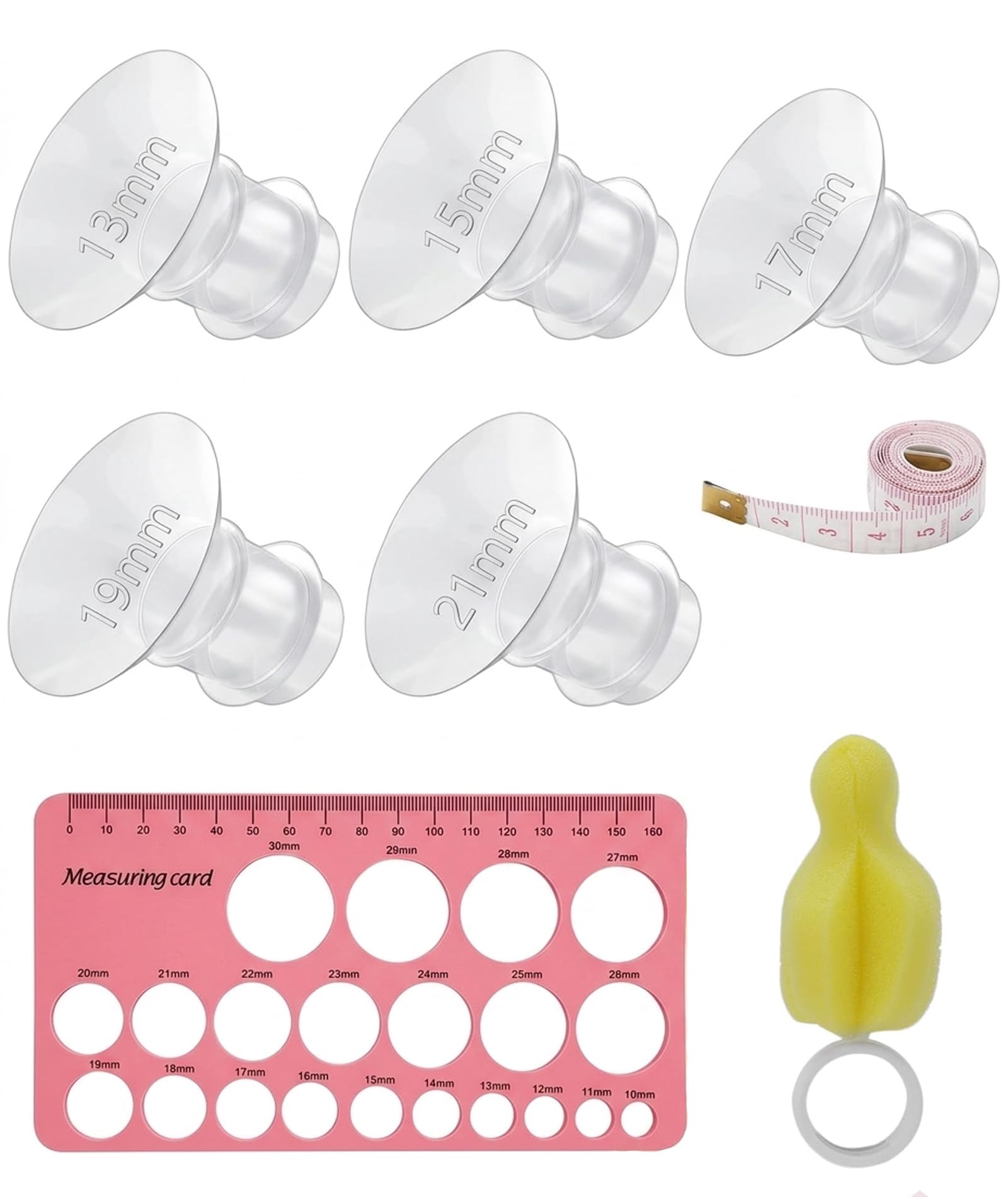 8 PCS Flange Insert for Breast Pumps, Multiple Sizes, Breastfeeding Pump Accessories for Daily Use, Compatible with Spectra Breast Pump and Pigeon Shield-image-7