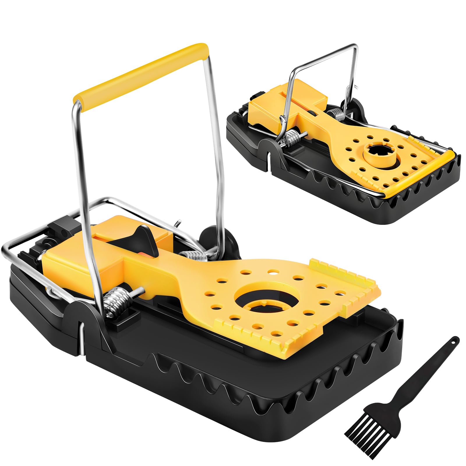 rat traps, 2 Pack Large Heavy Duty Rat Trap That Kills Instantly, Reusable Mouse and Mouse Traps for Mouse Rat, High Sensitive Snap Traps for Outdoor & Home, Garden-image-36