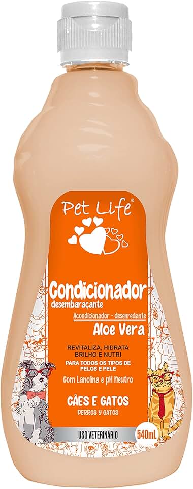 Condicionador Aloe Vera Pet Life Cães e Gatos 540 mL