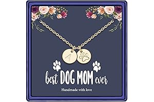 Dog Mom Jewelry for Women: Initial Pendant Necklace Symbolizing Love for Canines