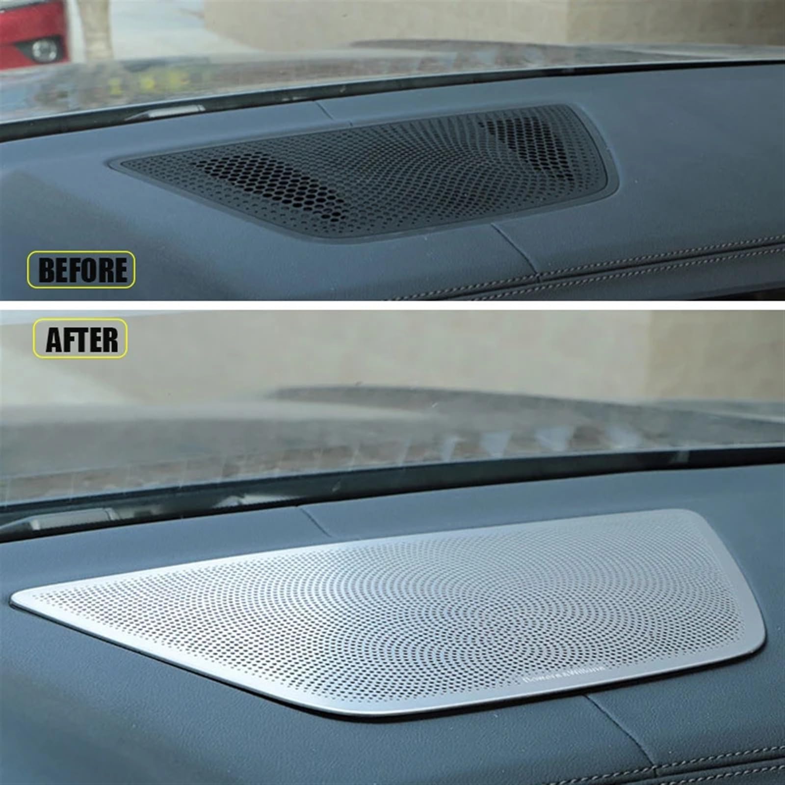 Car styling głośnik audio tylna klapka głośnik osłony wykończeniowe naklejki, dla BMW, x5 g05 akcesoria samochodowe ze stali nierdzewnej Osłona głośnika stereo audio(Trunk window)