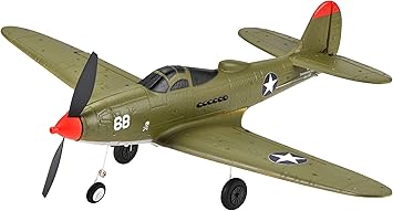 Remote Control Airplane RTF 4 Channel RC Plane 402MM Wingspan Micro Scaled Warbird with One Key Aerobatic One Key U-Turn and Gyro Stabilization System P39