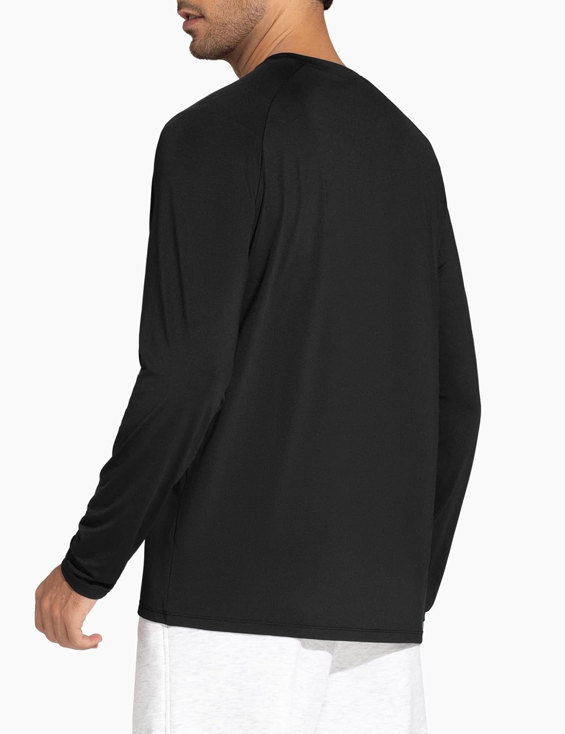 THE GYM PEOPLE Men's Lightweight Workout Shirts Loose Fit Long Sleeve Crewneck Athletic Tops - Image 3