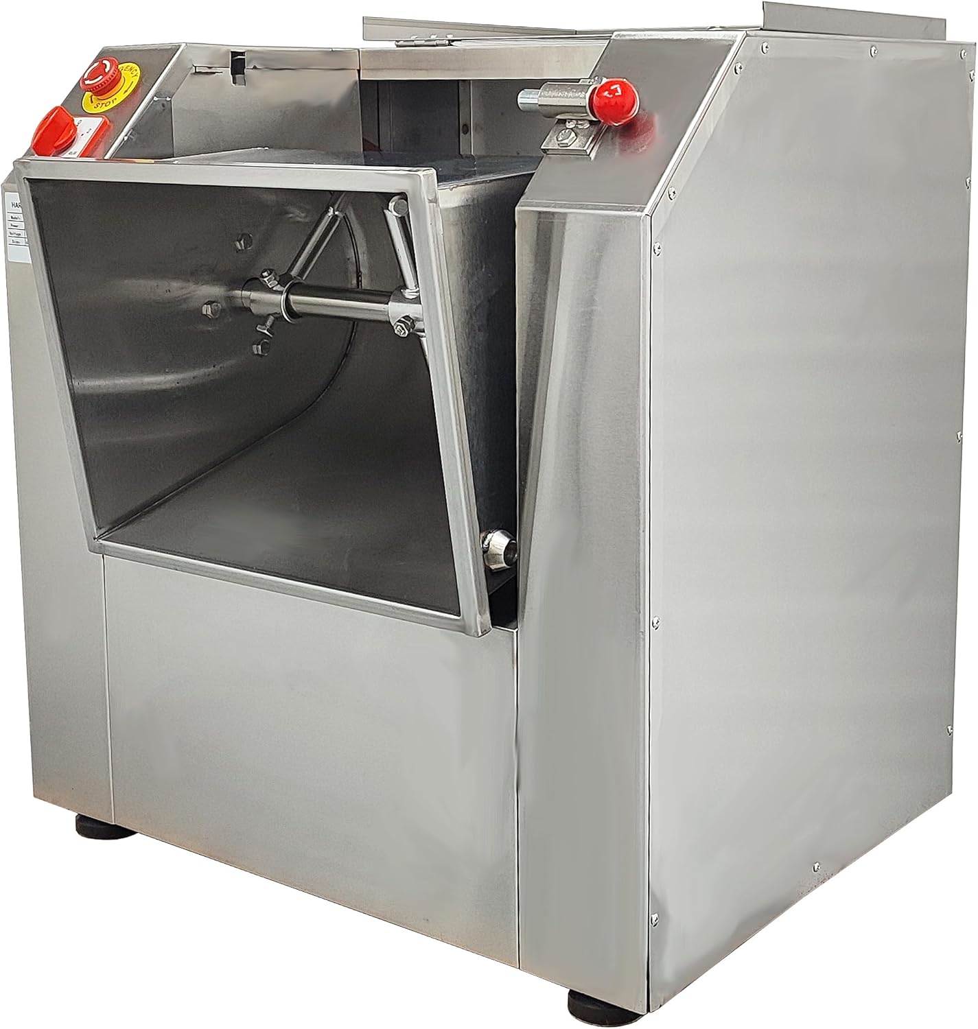 15KG/30QT Commercial Dough Mixer Machine, 110V 1500W Stainless Steel Electric Flour Kneading Mixing Machine, Vegetable Meat Blender, Rotary Bowl, for Kitchen and Restaurant