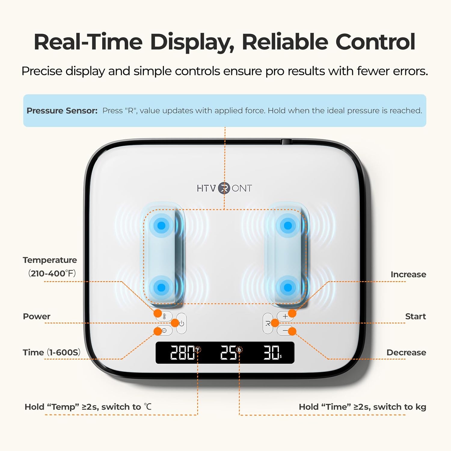 HTVRONT Heat Press Machine for T Shirts - Portable 12X10 Heat Press with Pressure Display, Heats Up Fast & Evenly H10 Heat Press Machines for HTV, Sublimation, Heat Transfer Projects