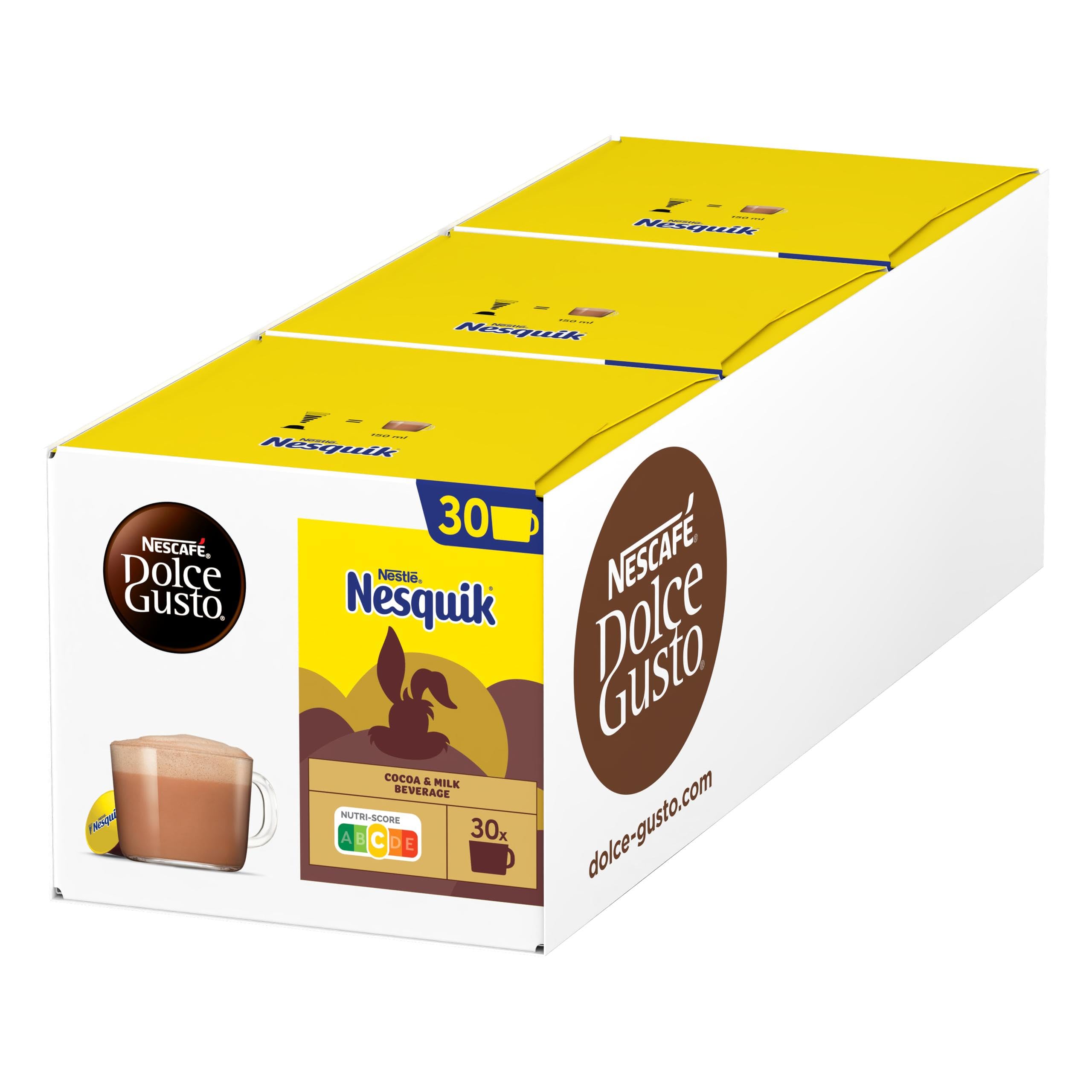 NESCAFÉ Dolce Gusto Mocha, 48 Capsules, Coffee from Arabica Beans, High-Quality Cocoa with Milk, Quick Preparation, Aroma Sealed Capsules, Pack of 3 ⟮3 x 16 Capsules⟯