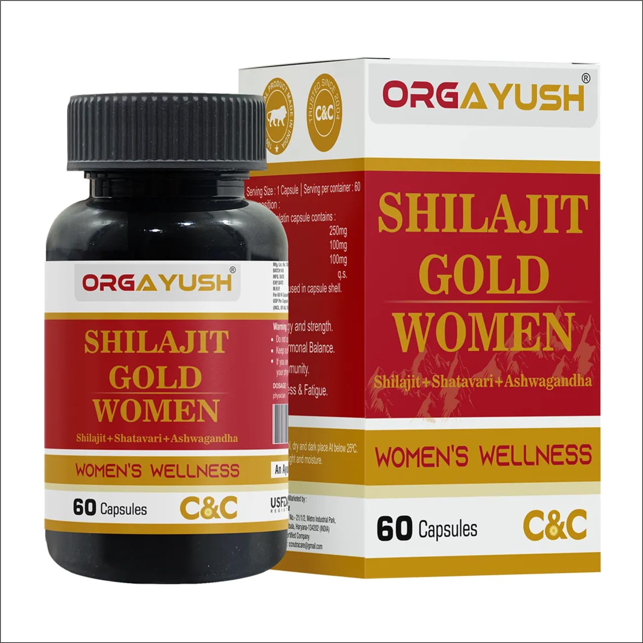 Shilajit Gold Women Capsules – Energy, Strength & Hormonal Balance Support Supplement with Himalayan Shilajit, Ashwagandha, Satavari for Immunity & Vitality (Pack of 1) — Amazon image 3