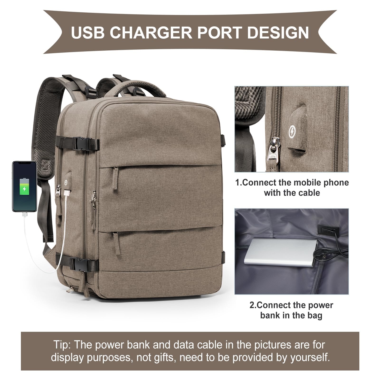 SZLX Zaino Ryanair 40x20x25 Donna Zaino da Viaggio Sottovuoto con pompa Bagaglio a Mano Sottovuoto Viaggio Uomo Borse da Cabina 45x36x20 Easyjet con scomparto per scarpe per Laptop da 14 Pollici