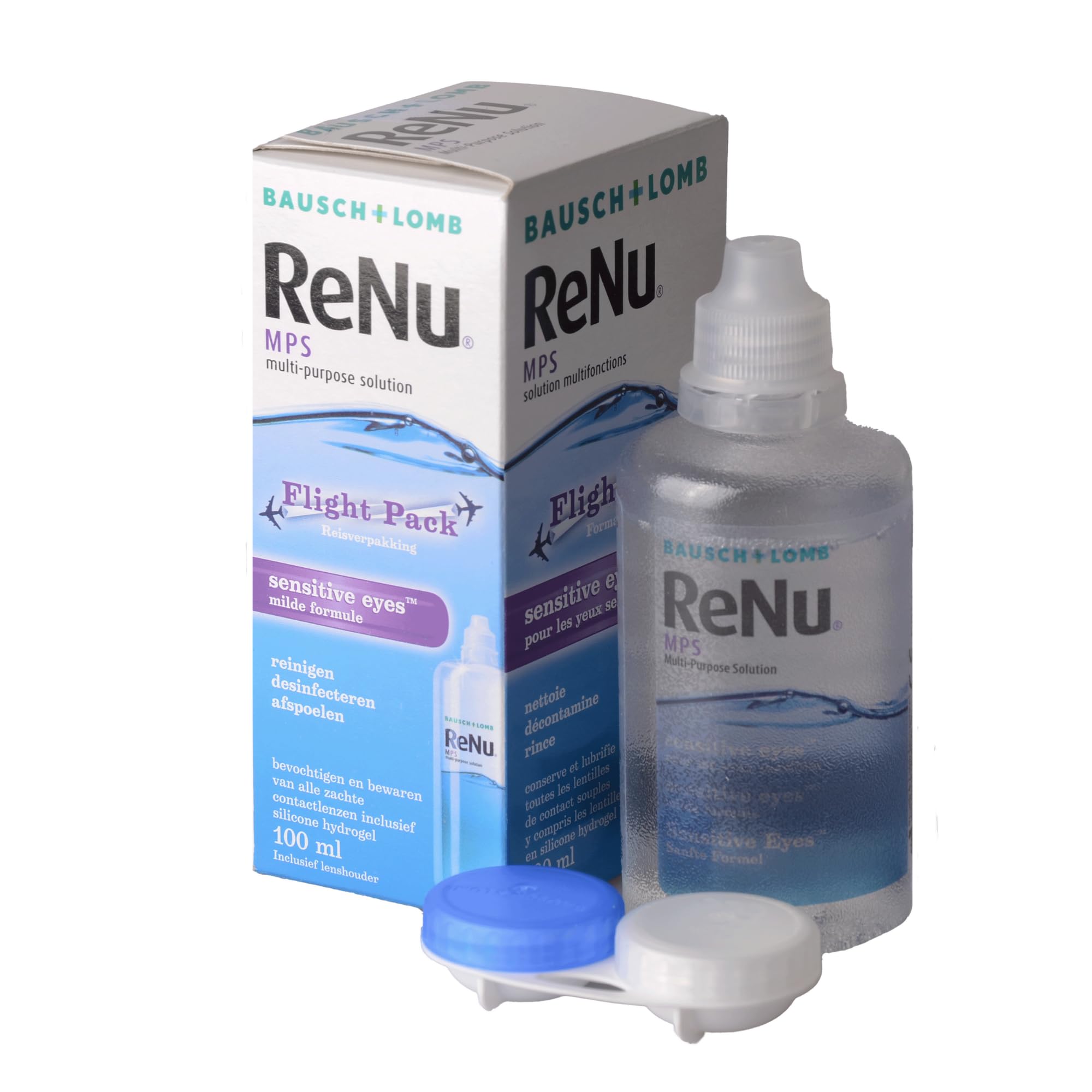 ReNu MPS Sensitive Eyes Solution Lenti a contatto morbide – Soluzione di manutenzione morbida multifunzione per occhi sensibili – Prodotto lente per lenti a contatto morbide, 100 ml
