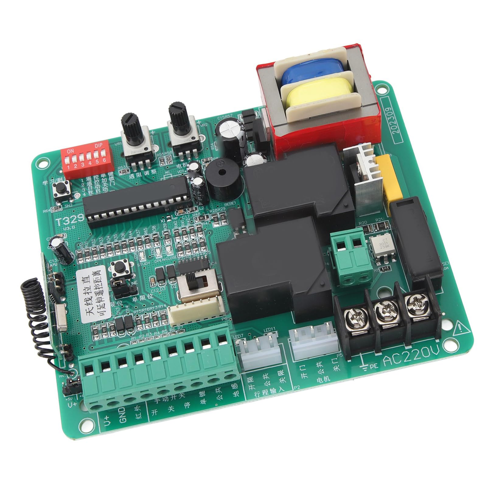 Scheda di Controllo del Circuito Universale per Apricancello Scorrevole, Scheda di Controllo Elettronica Principale Ad Alta sensibilità per Motore e Accessori per Cancelli (220V)