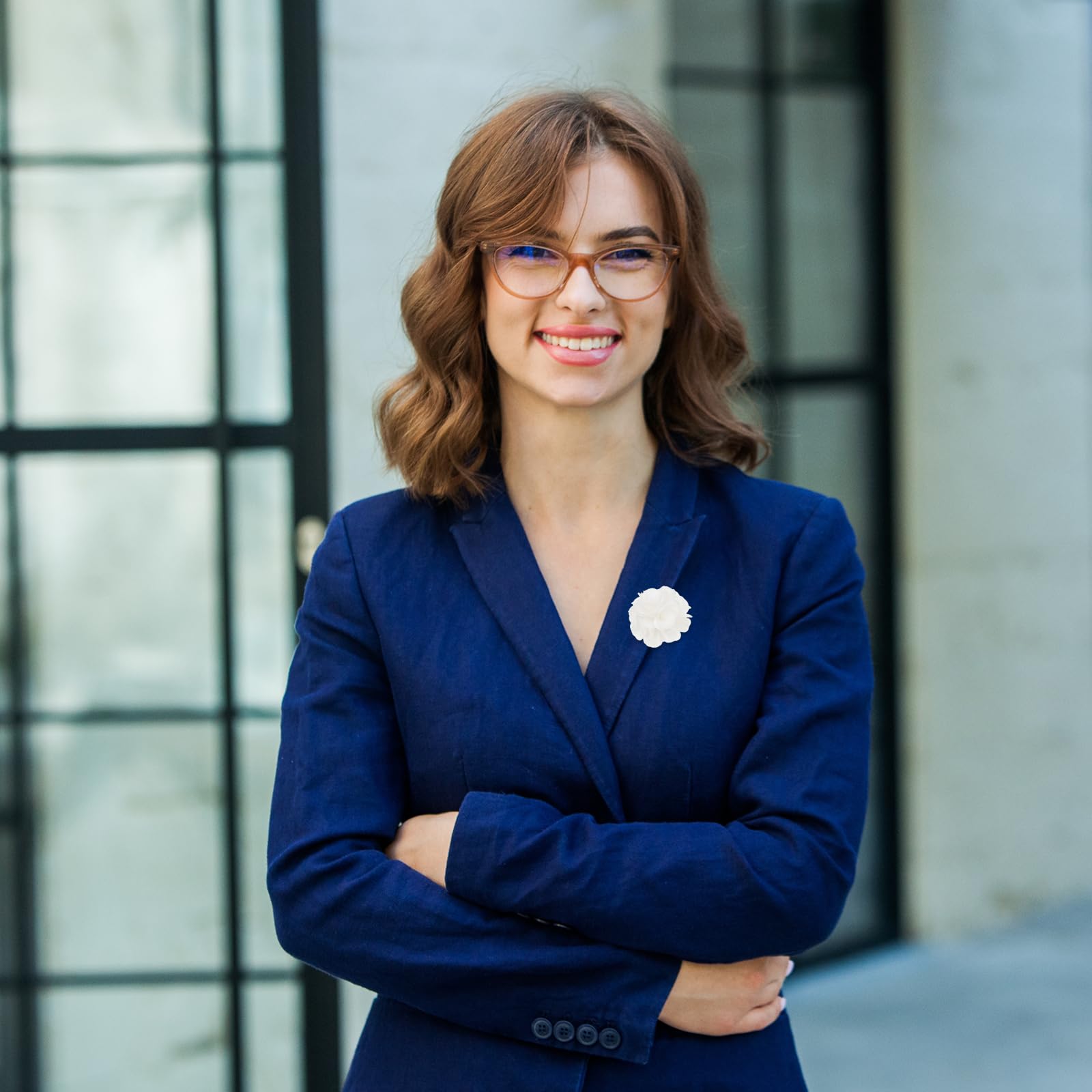 PATIKIL Boutonnieres przypinka kwiatowa, 2 szt. przypinka do klapy dla mężczyzn, kwiat kamelii, do garnituru, na ślub, ukończenie szkoły, rocznicę, broszka, akcesoria do stroju na ukończenie szkoły,