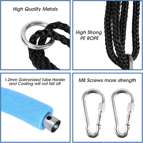 Miniatura 4 de Odoland Columpio de árbol para niños de 24 pulgadas, columpio de platillo pequeño para exteriores, columpio de plataforma Oxford 900D, columpio