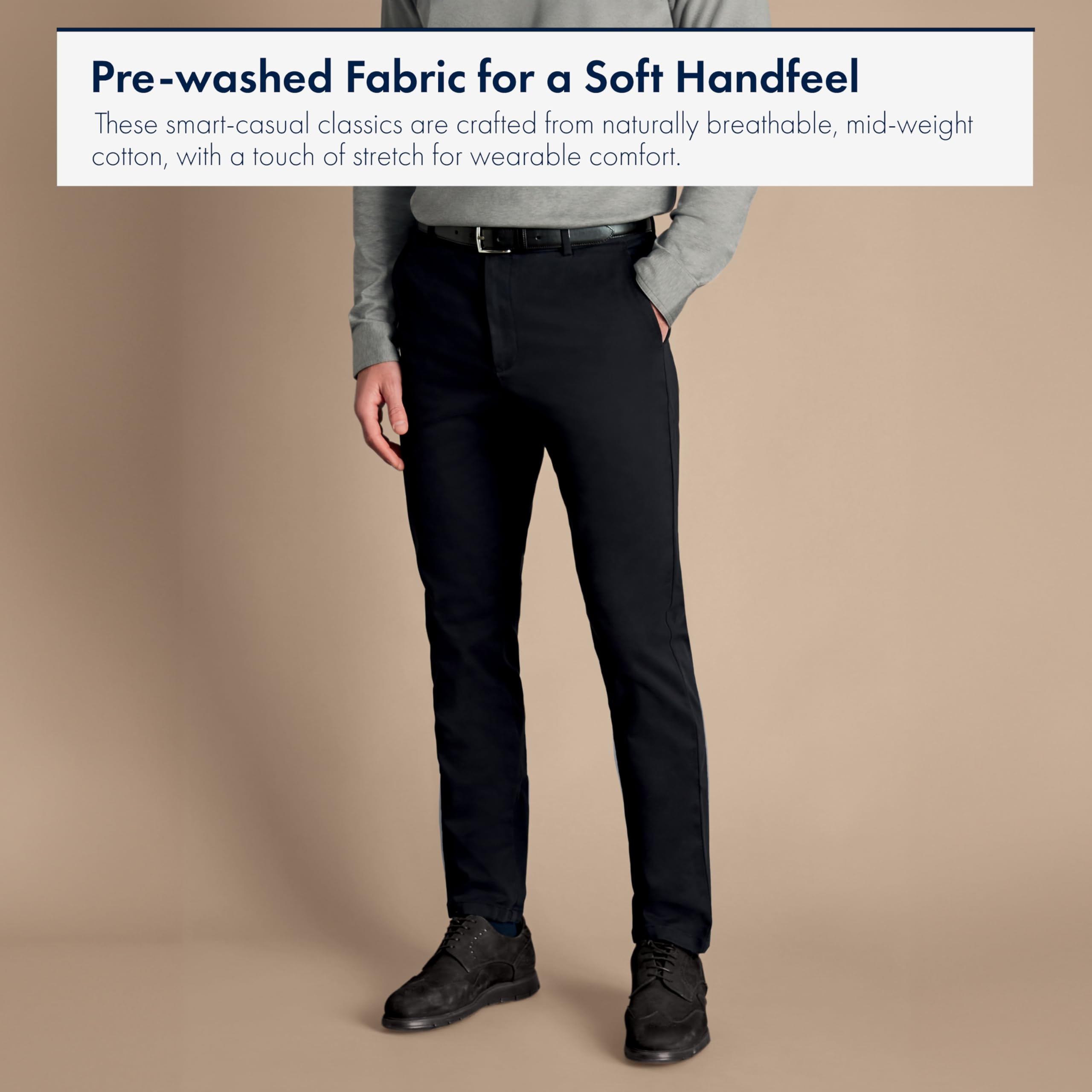 Black Slim Fit Ultimate non-iron Chino