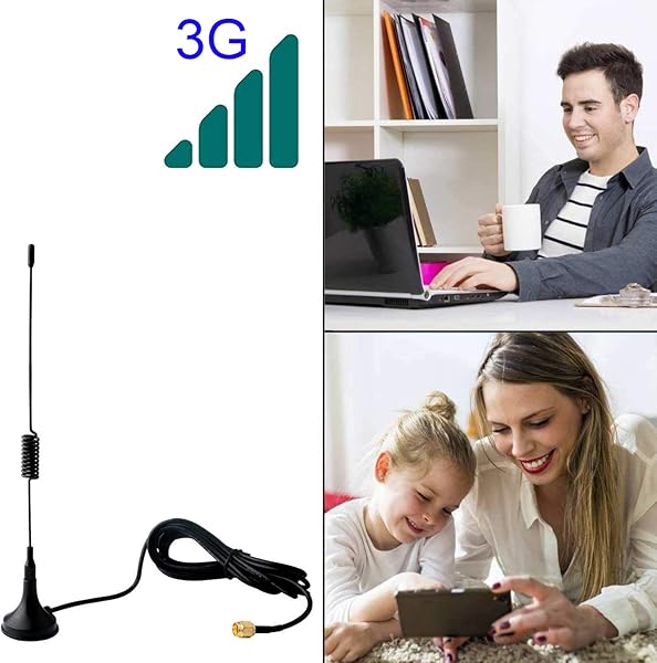 RUNCCI YUN 2pcs Antenna 3G Magnet Mount LTE Antenna 3dBi SMA Connettore maschio 2G 3G GSM Antenna omnidirezionale Wifi Segnale Amplificatore con cavo SMA 3m per router WiFi LTE Hotspot