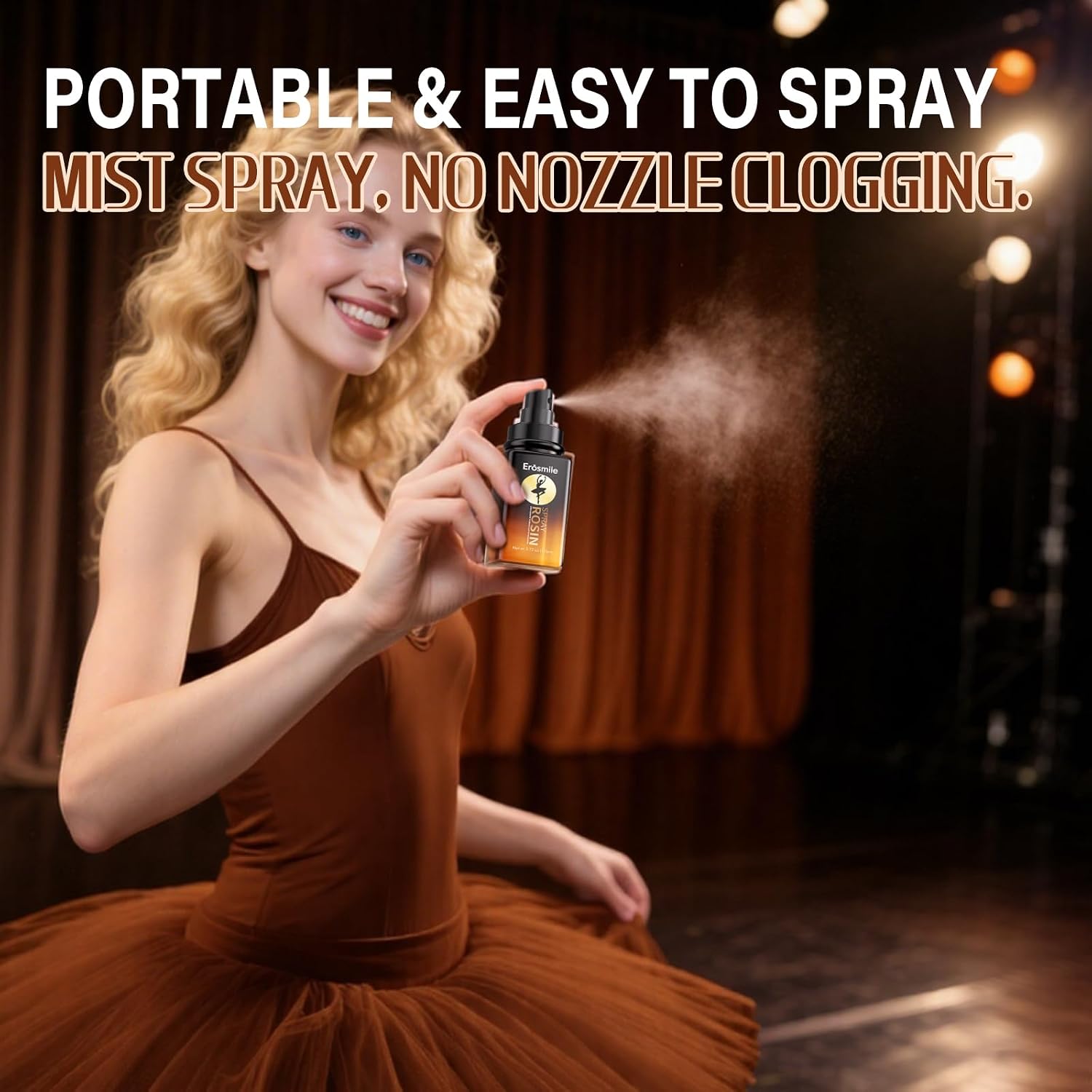 Rosin Spray for Dancers, Non-Slip Grip Spray for Ballet Pointe Shoes & Pole Dancing, Enhanced Grip & Long-Lasting, Ideal for Aerial Dancing & Ballet Dancer -3.72 OZ