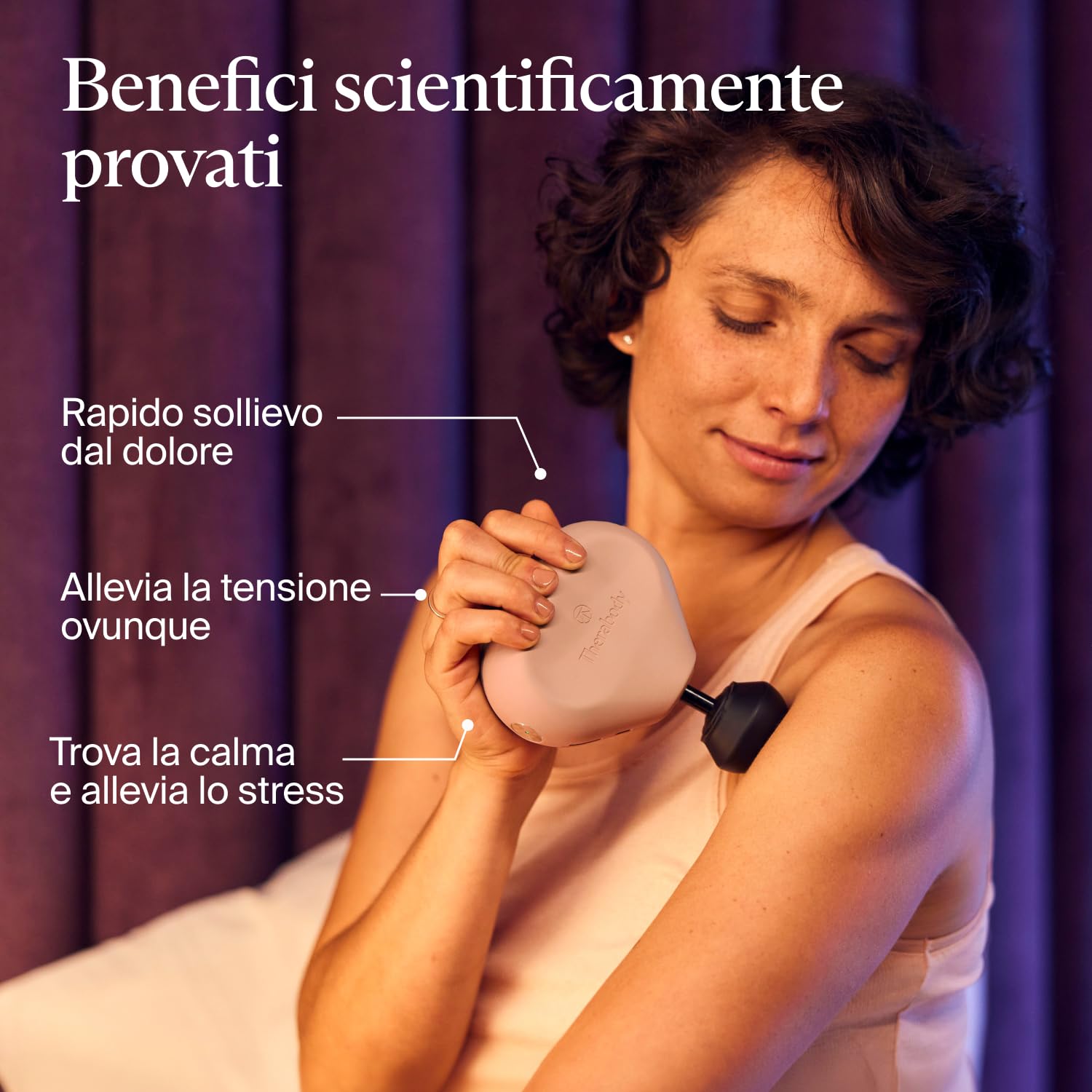 Theragun Mini di Therabody (3ª generazione) – Pistola massaggiante ultra portatile, ideale per i viaggi e per alleviare dolori e tensioni in modo rapido ed efficace ovunque tu sia – Rosa