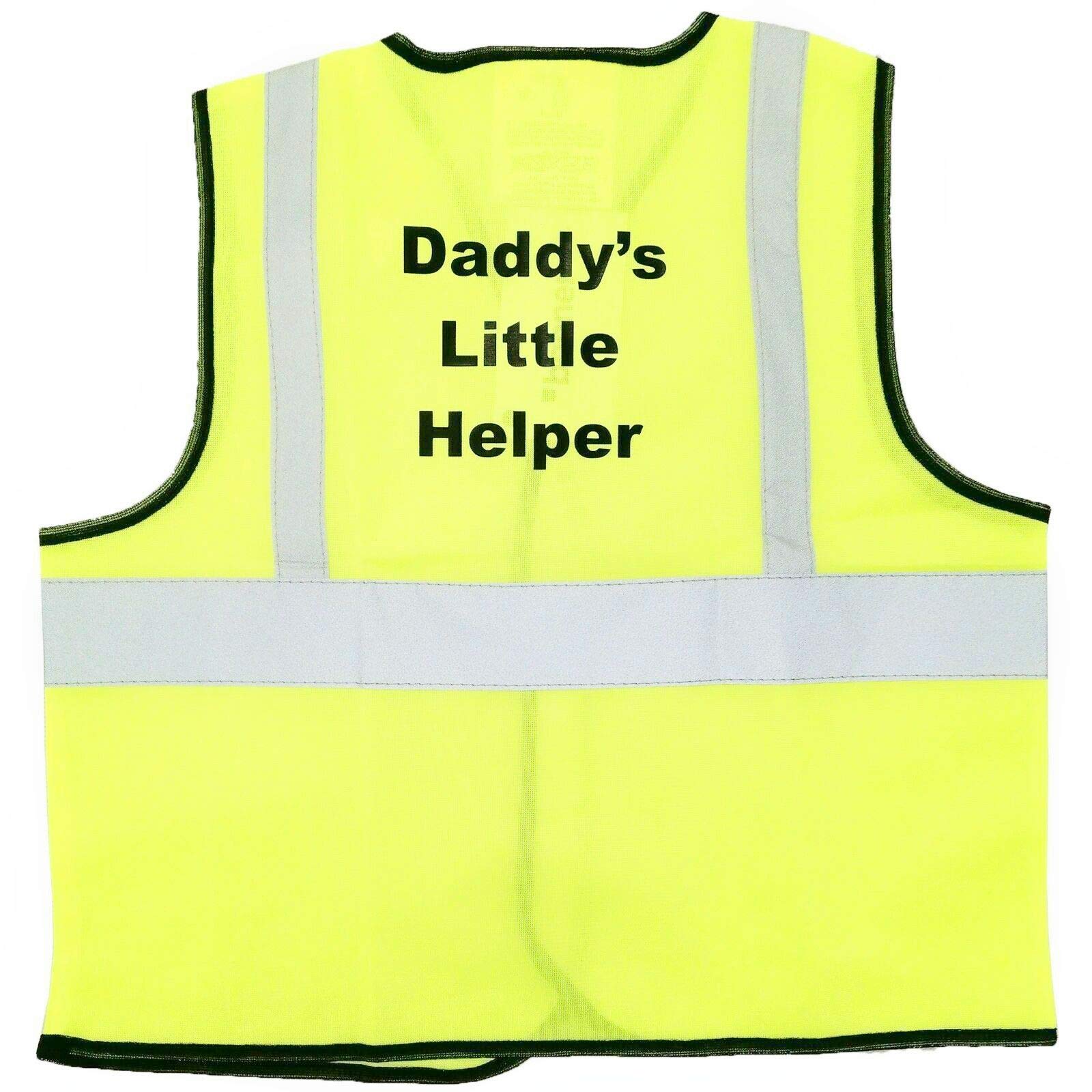 Childrens High Visibility Vests Waistcoat Jacket Hi Vis Safety Daddy Nanny Helper (6-9 Years, Daddy's Little Helper)