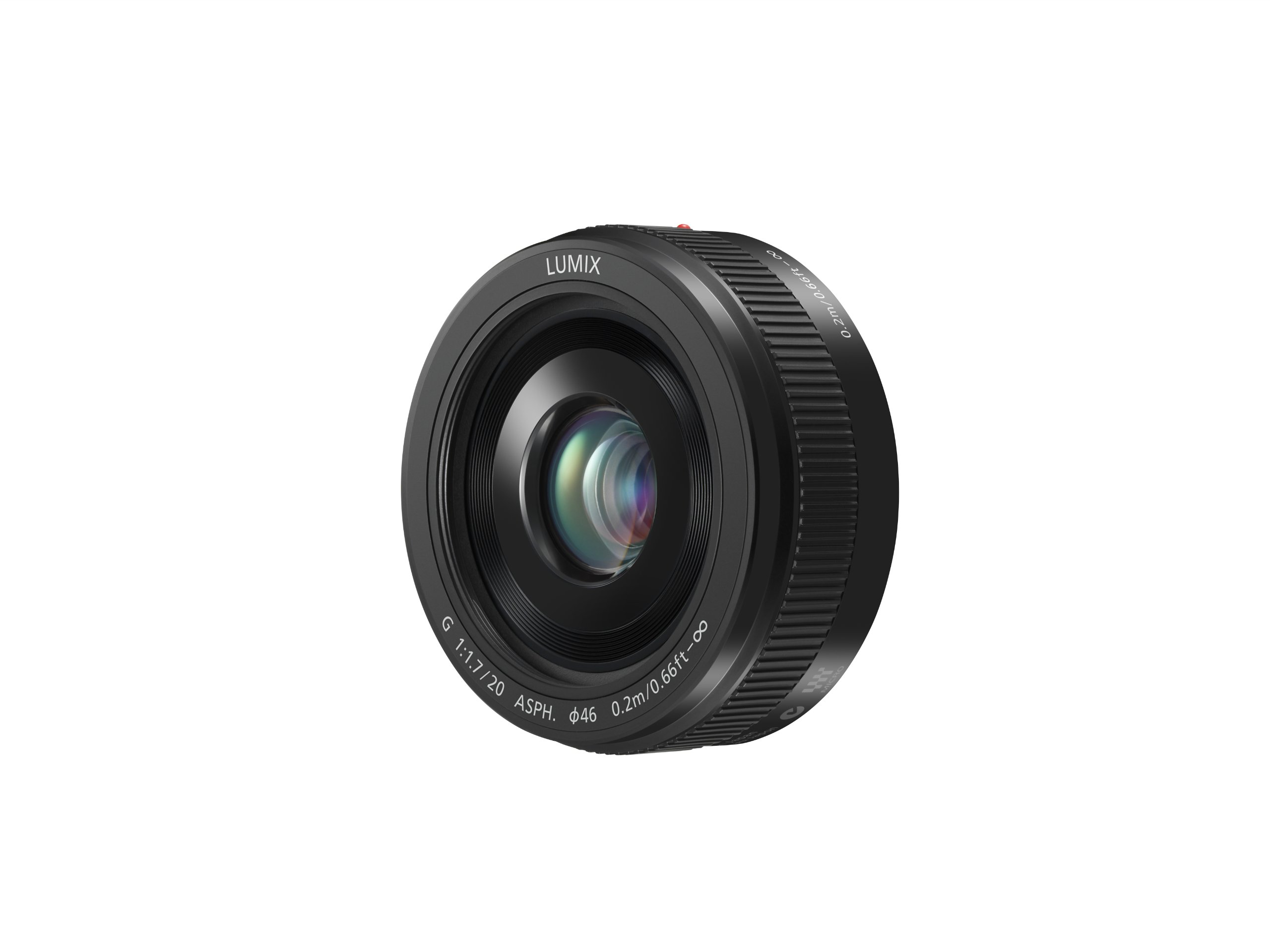 Panasonic LUMIX H-H020AE-K - Objetivo Focal Fija para Cámaras de Montura M4/3 (Focal 20 mm, F1.7, Tamaño Filtro 46 mm, Lentes Asféricas), Negro