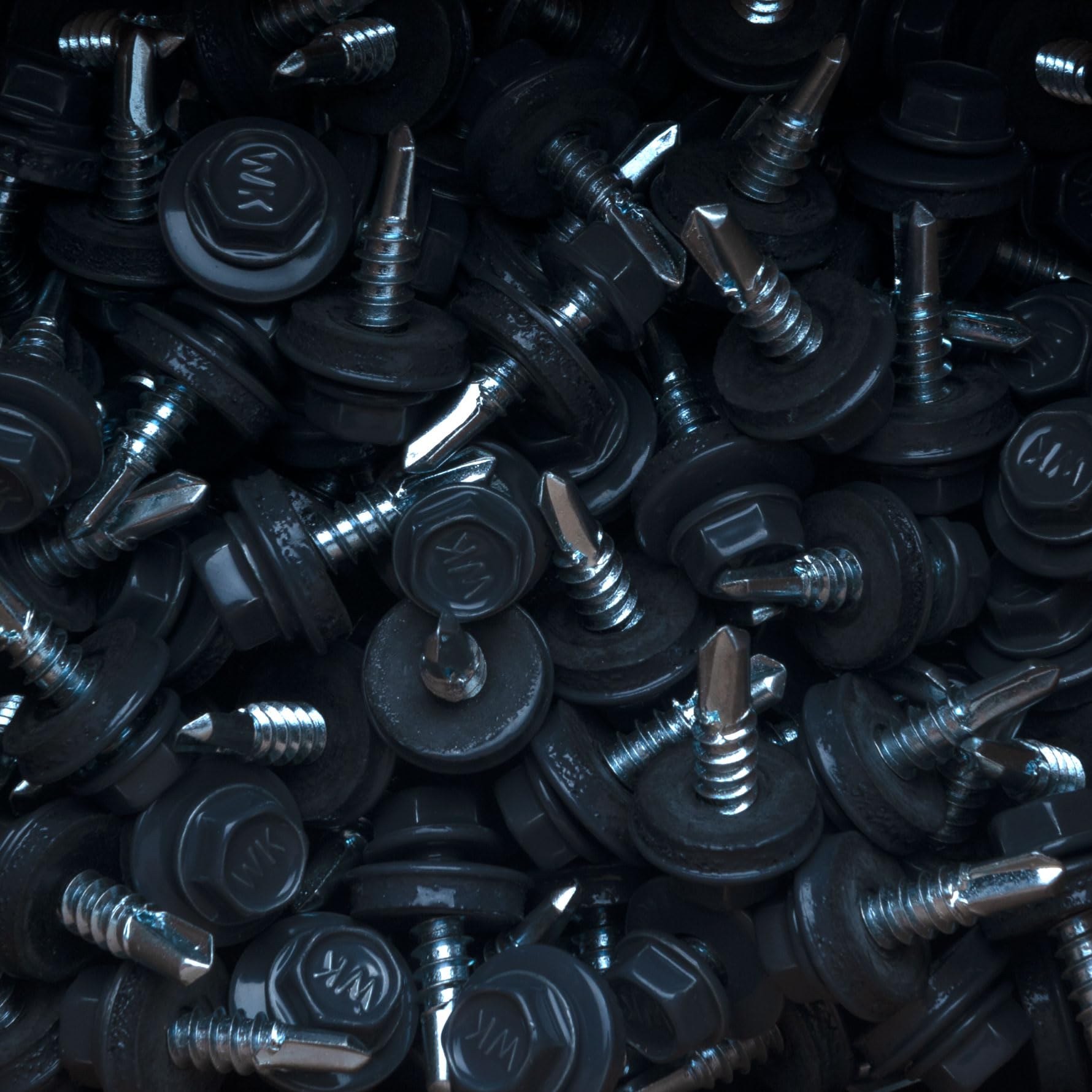 Roofing Screws 4.8x19mm (RAL 7024 Graphite) Self-drilling Metal to Metal Screws With Hexagon Head and Sealing washer - Image 4