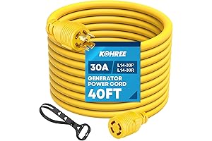 Kohree Generator Cord 30 Amp 4 Prong 40FT for Power Outages