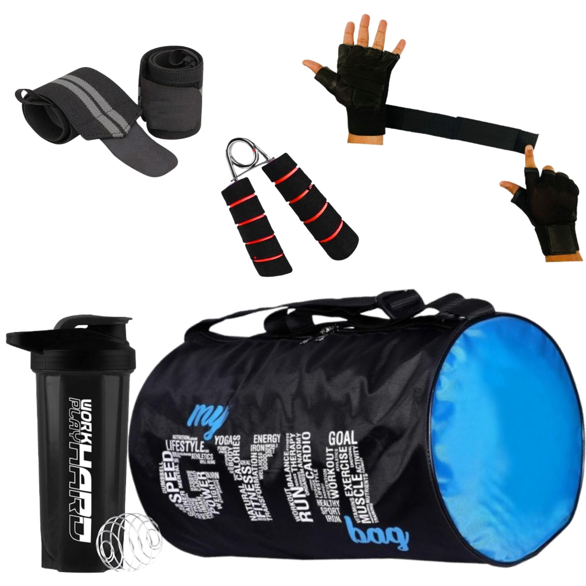 (Pack of 4) My Gym Bag Combo for Men,700ml Shaker Bottle | Gym Gloves l Gym kit for Men and Women Gym Bag & Fitness Kit & Premium Gym Kit for Men & Women | Durable Fitness Combo (Red)-image-43