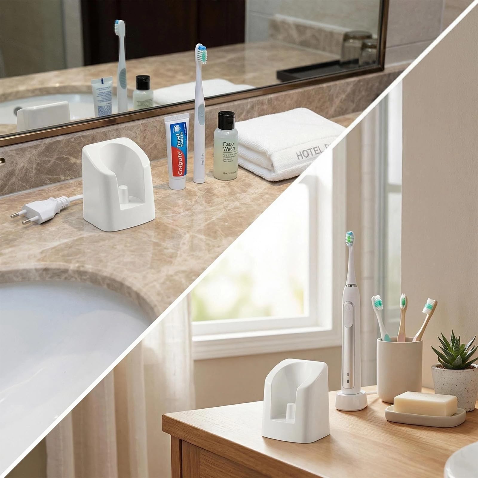 Cargador de Pared Inalámbrico Blanco para Cepillos de Dientes Eléctricos Oral-B Braun con Enchufe UE, Compatible con Modelos Genius X, Pro, Vitality, Smart, Infantil, iO Series iO3-iO6 — view 6