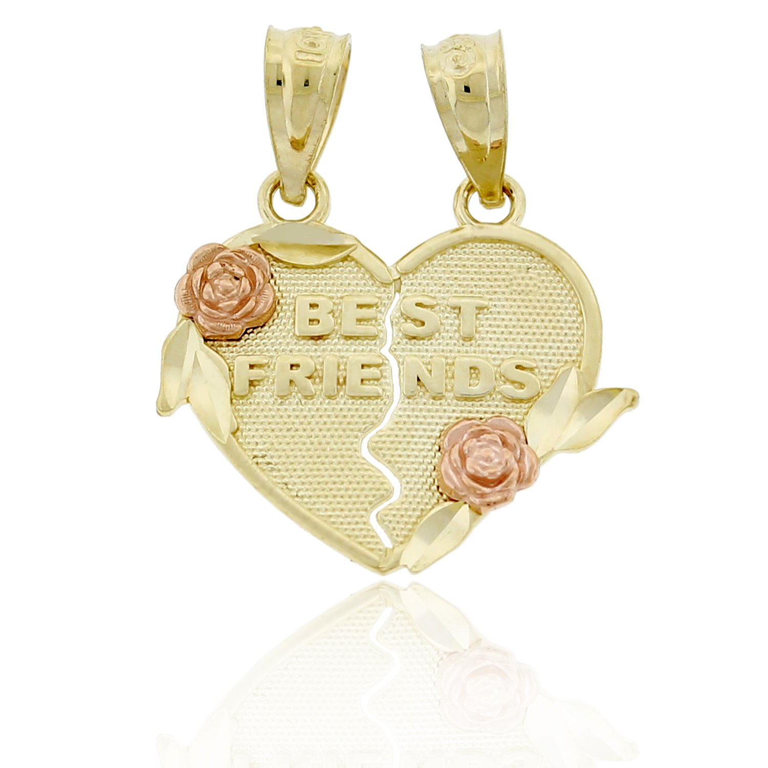 Gold Best Friend Break-apart Charm - 10 Karat Solid Gold