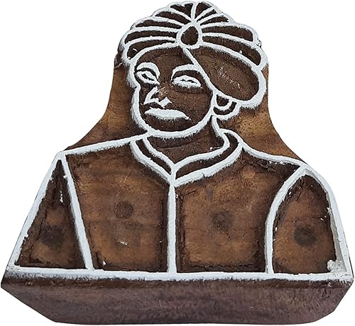 Miniatura 3 de Royal Kraft Sellos de madera DIY tela, textil, arcilla, cerámica, papel, bloques de impresión de henna THRtag005