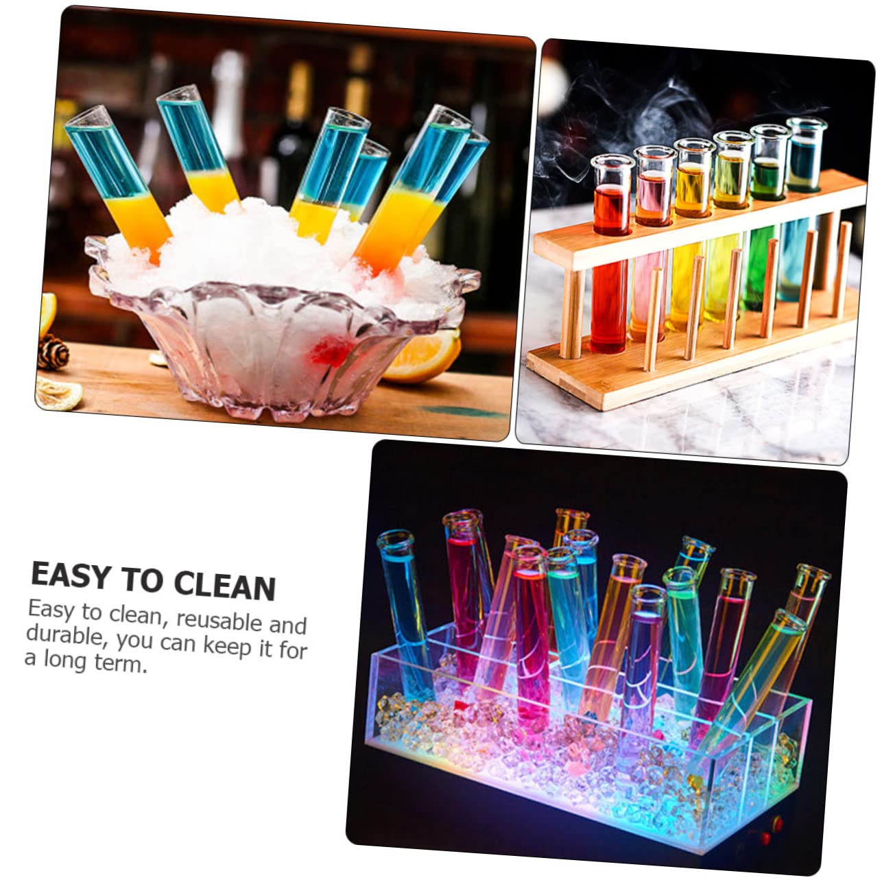 FUNOMOCYA 4pcs Acrylic Test Tube Test Tubes Vials with Caps Test Tube Vase Test Bottles Lab Autosampler Vial Scientific Experiments Liquid Sample Vial Bottle Liquid Test Tube Plastic